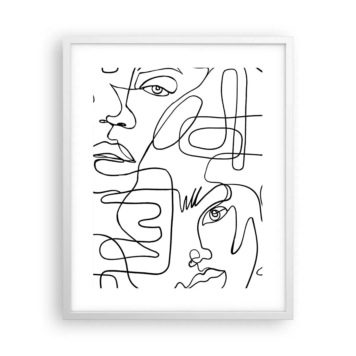 Poster în ramă albă - Într-o încurcătură de emoții - 40x50 cm