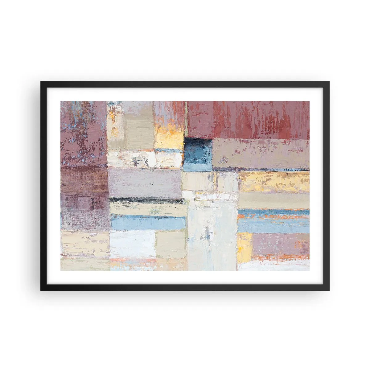 Poster în ramă neagră - Liniștea geometriei - 70x50 cm