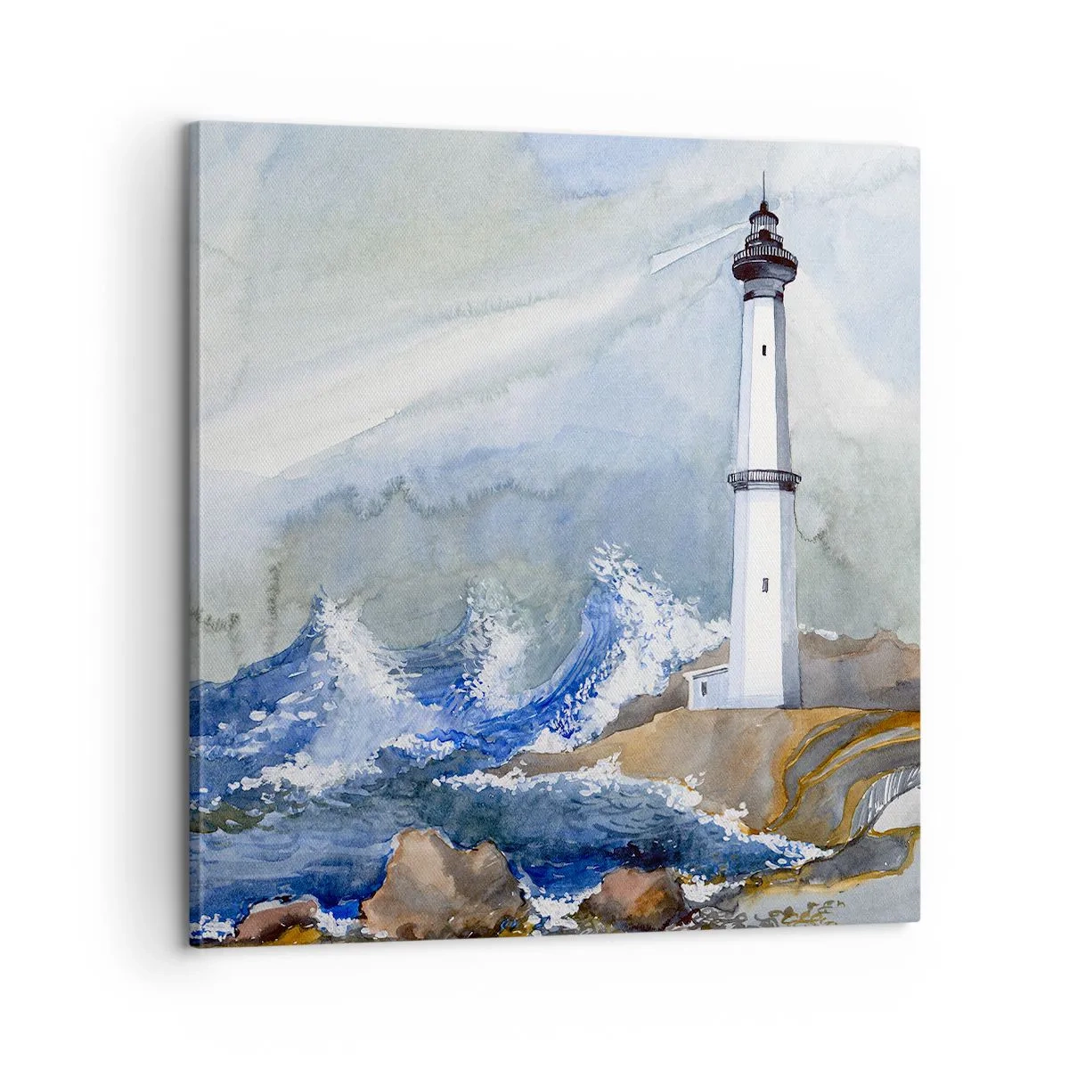 Tablou pe pânză - Împotriva întunericului și a furtunii - 60x60 cm