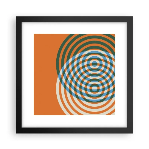 Poster în ramă neagră - Variație circulară abstractă - 30x30 cm
