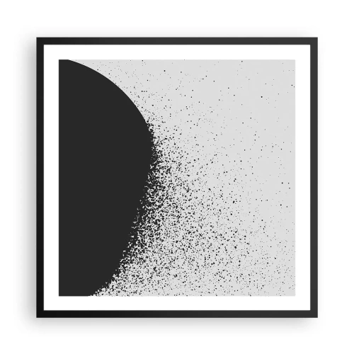 Poster în ramă neagră - Mișcarea particulelor - 60x60 cm