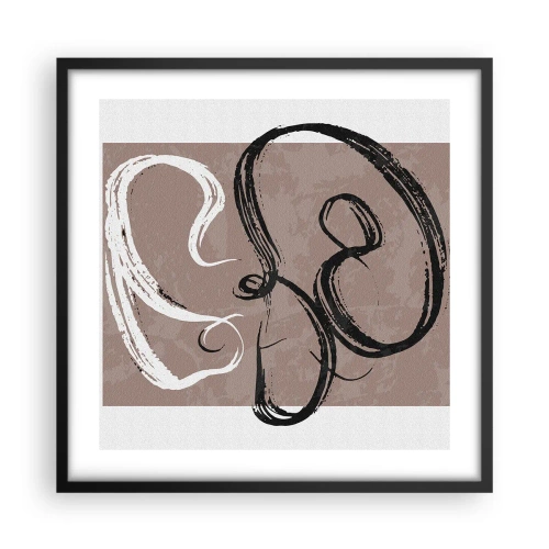 Poster în ramă neagră - Compoziția - căutarea plenitudinii - 50x50 cm