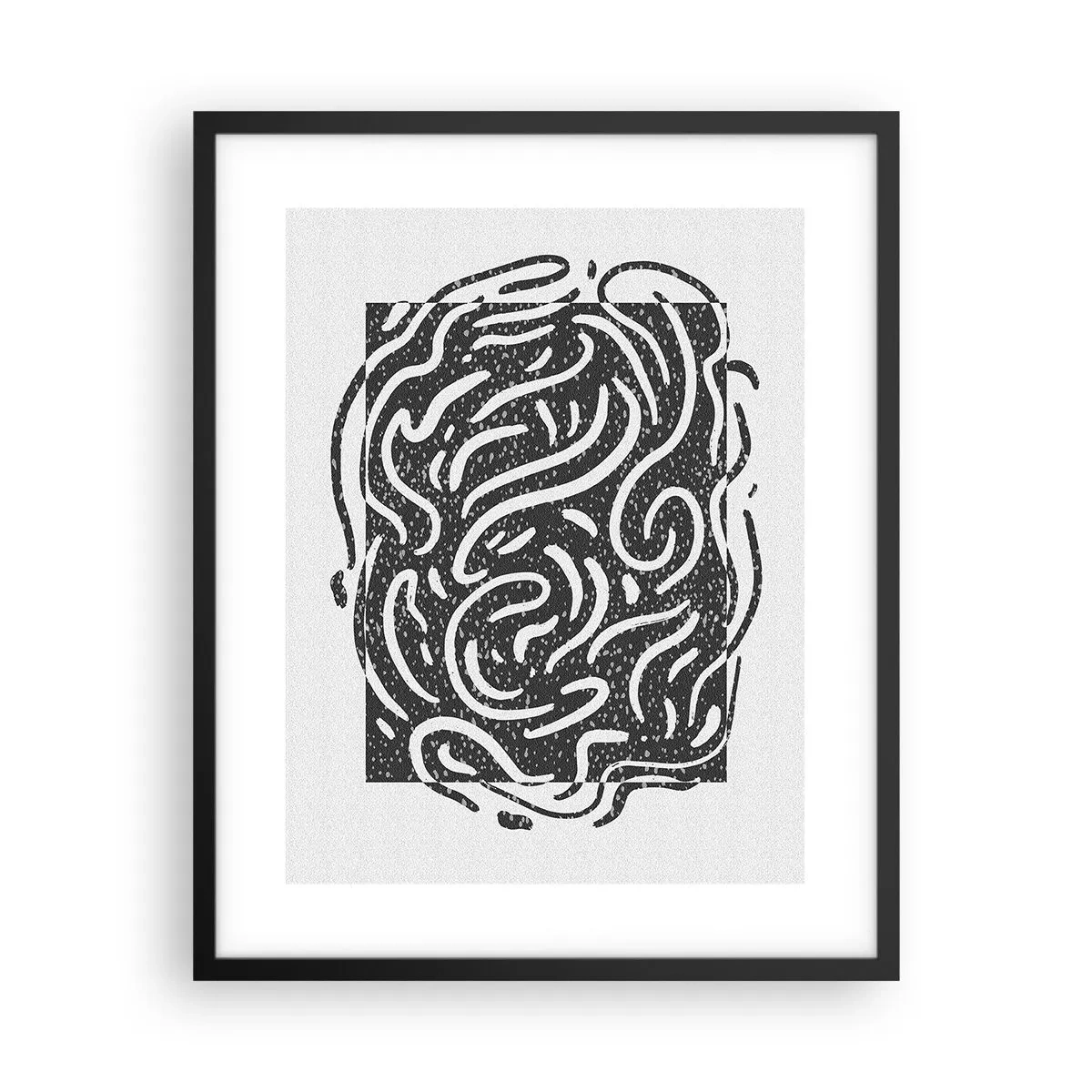 Poster în ramă neagră - Abstracție: dansul bucuriei - 40x50 cm