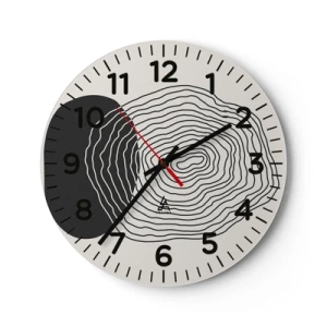 Ceas de perete - Ceas pe sticlă - Persistență și vibrațiile - 40x40 cm