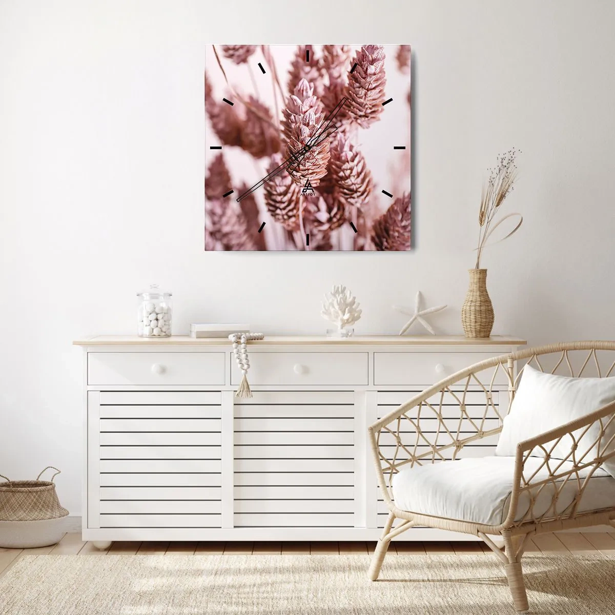 Ceas de perete - Ceas pe sticlă - Aparent discrete - 30x30 cm