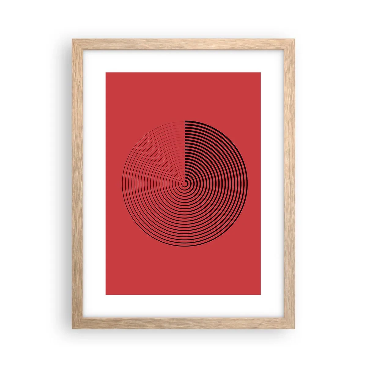 Poster în ramă de stejar deschis - Mișcare circulară - 30x40 cm
