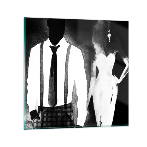 Tablou pe sticlă - Într-o atmosferă noir - 70x70 cm