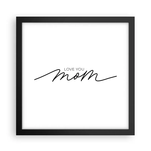 Poster în ramă neagră - Mare emoție - 30x30 cm