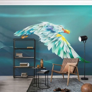 Tapet Premium Sand - Puterea vulturului în zbor - Abstracția, Vultur, Pasăre - 250x175 cm