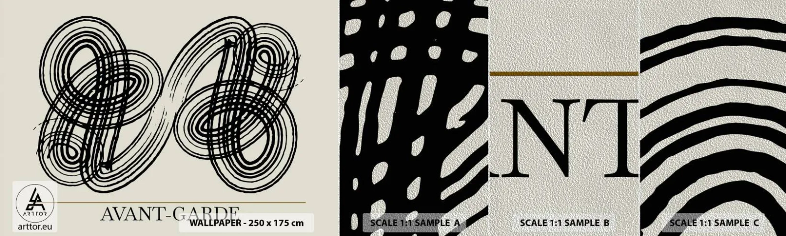 Mostră tapet Premium Sand - A apărut spontan - Minimalism, scandinav, Scris - 100x30 cm