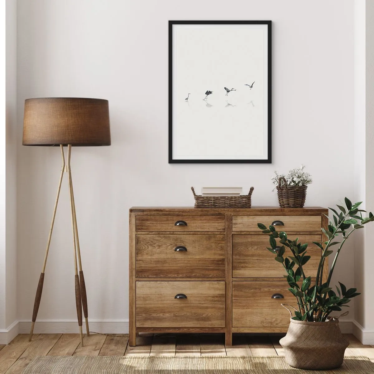 Poster în ramă neagră - Patru pași simpli - 61x91 cm