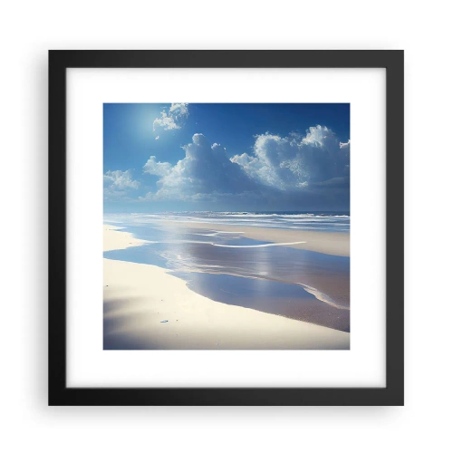 Poster în ramă neagră - Vacanță în paradis - 30x30 cm