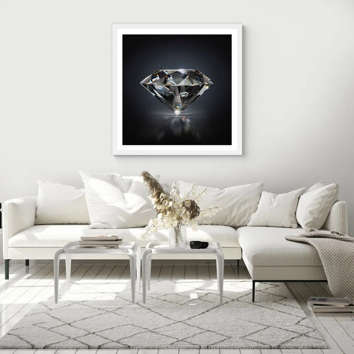 Poster în ramă albă - Best girls friend - 50x50 cm