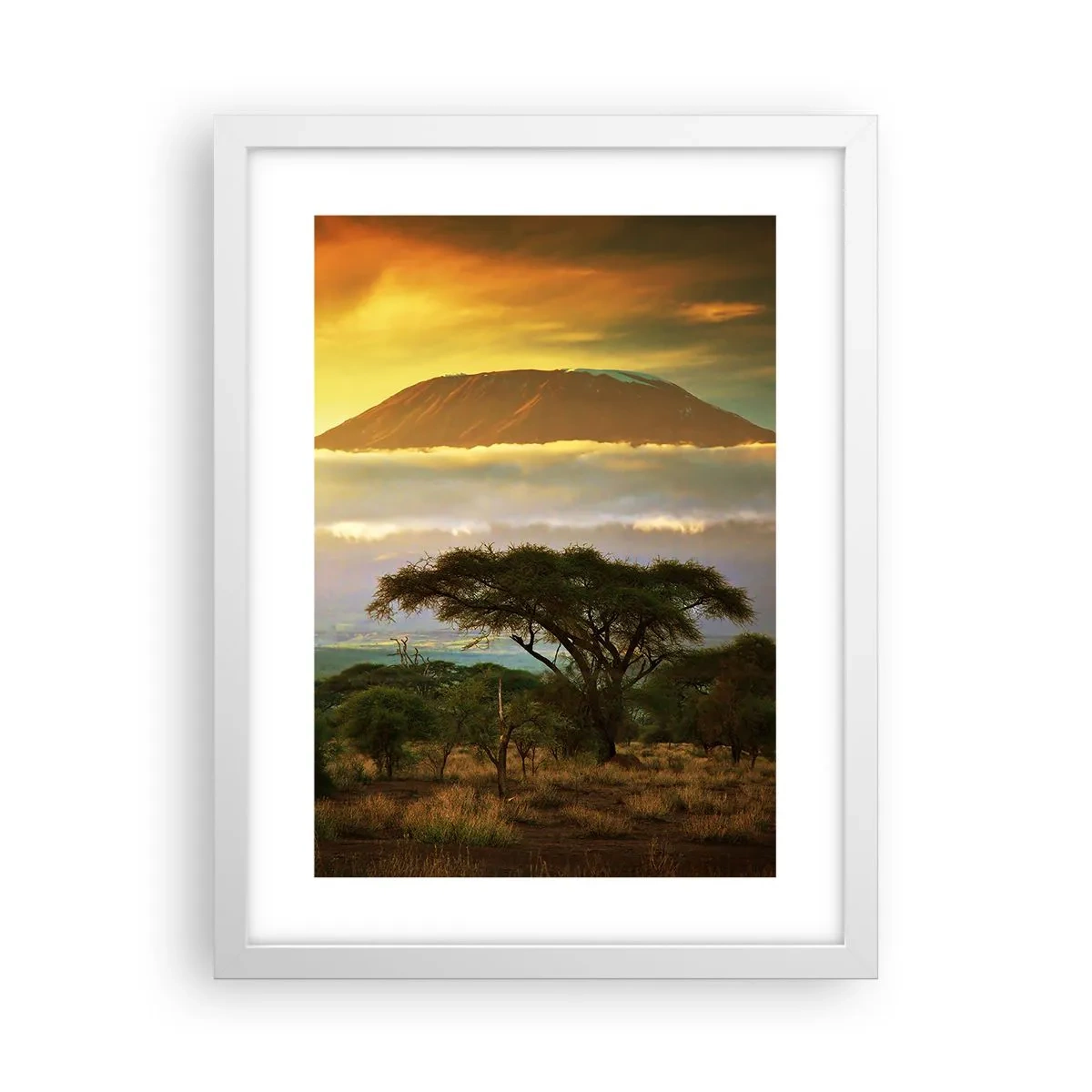 Poster în ramă albă - Visul unui călător - 30x40 cm