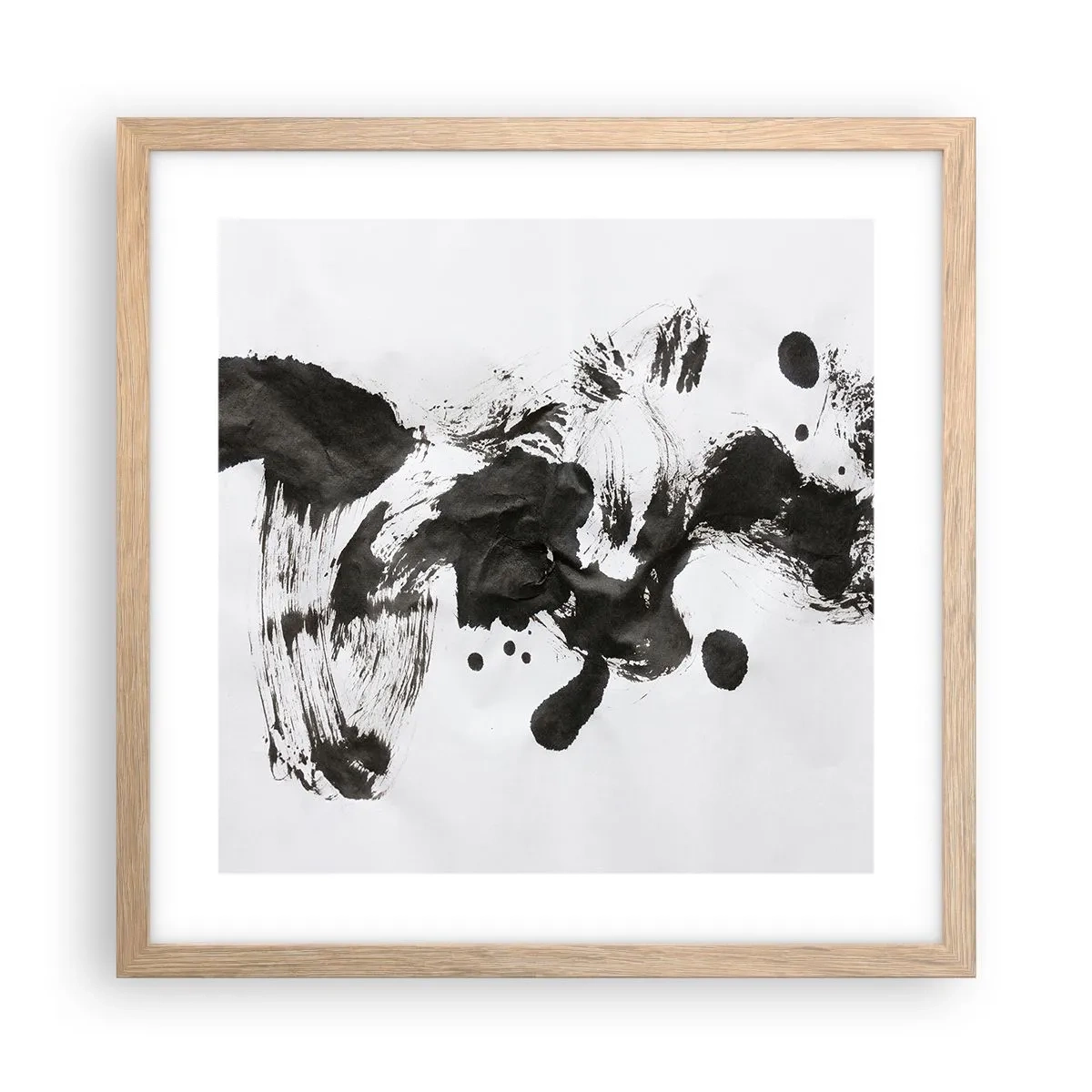 Poster în ramă de stejar deschis - Metodă în nebunie? - 40x40 cm