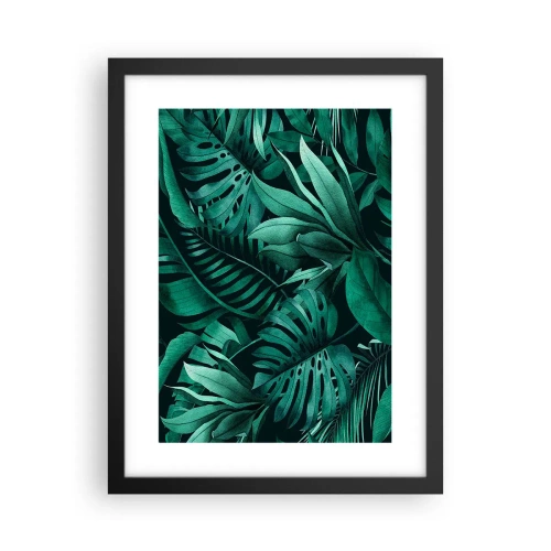 Poster în ramă neagră - Profunzimea verdelui tropical - 30x40 cm