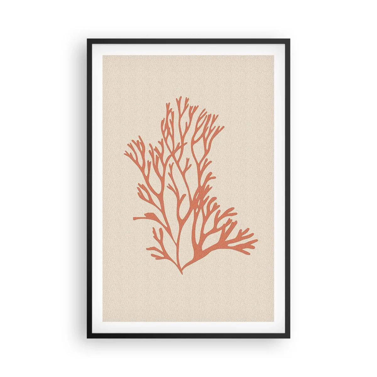 Poster în ramă neagră - Coral filigranat - 61x91 cm
