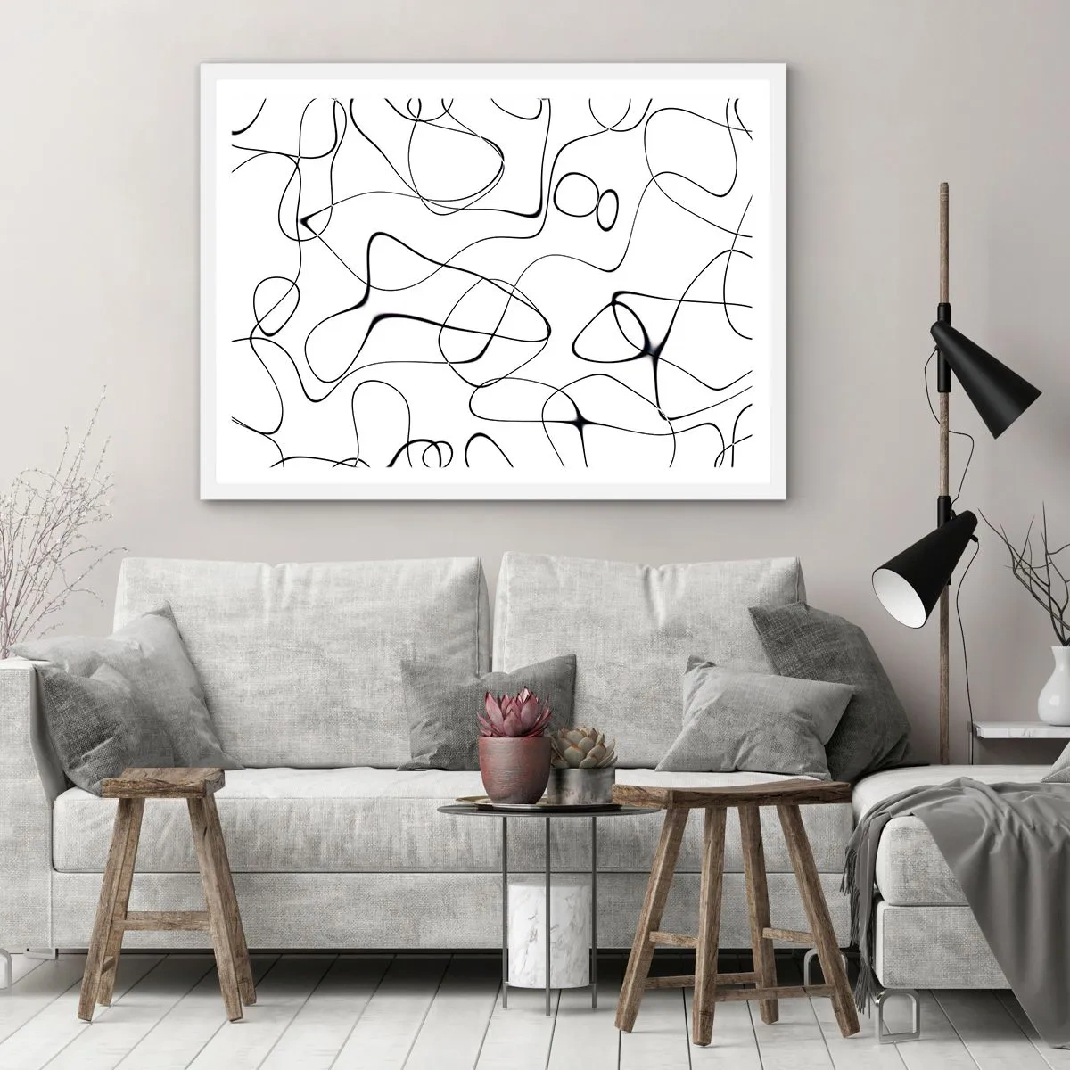 Poster în ramă albă - Căile vieții, căile destinului - 40x30 cm