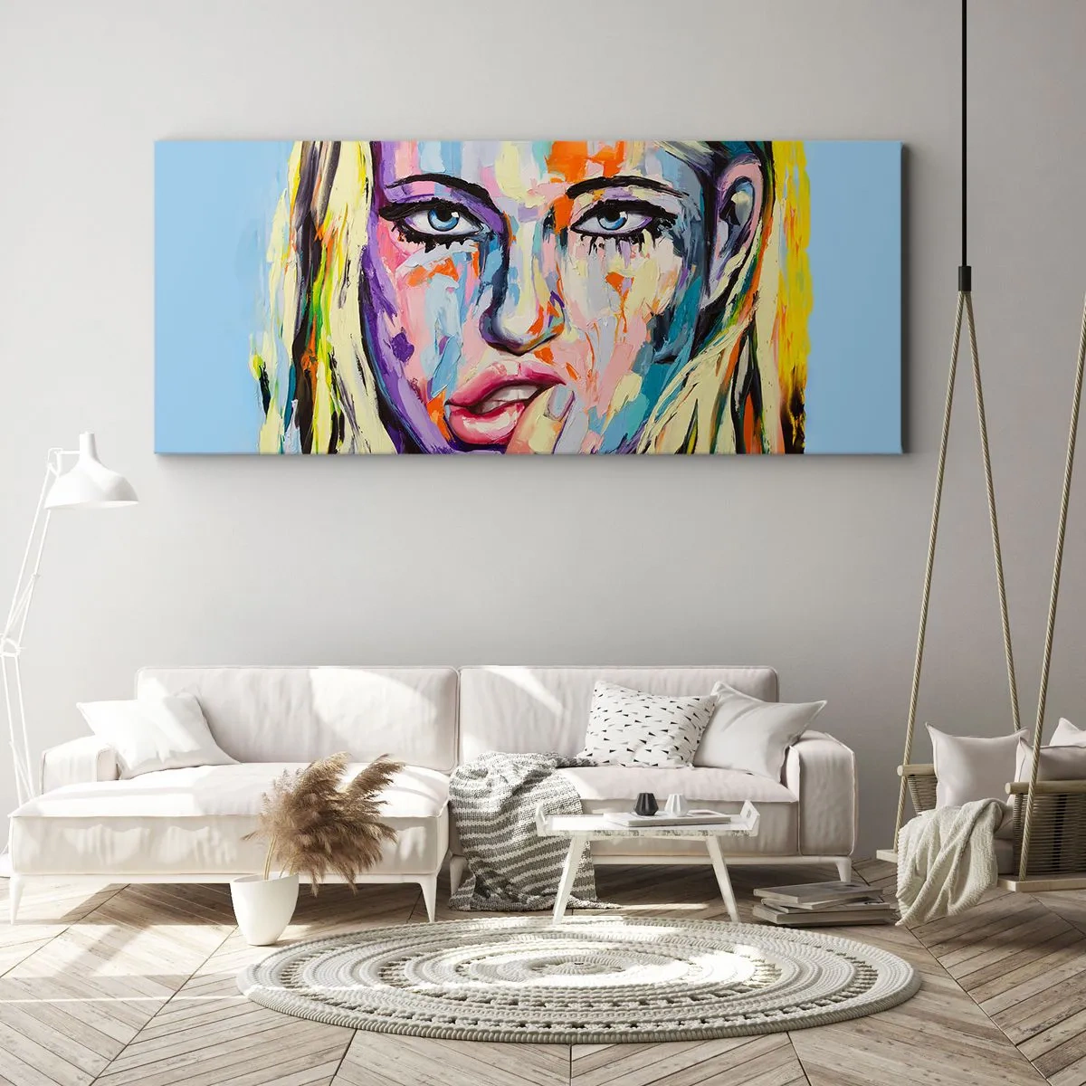 Tablou pe pânză - Privește-o drept în ochi - 120x50 cm