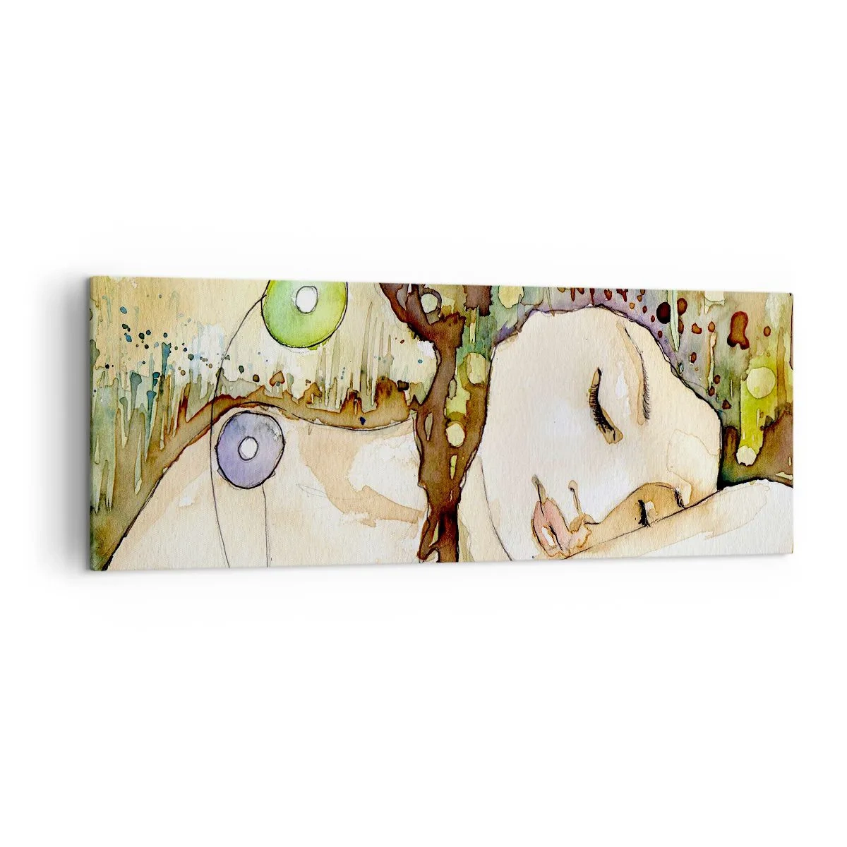 Tablou pe pânză - Visul violet smarald - 140x50 cm