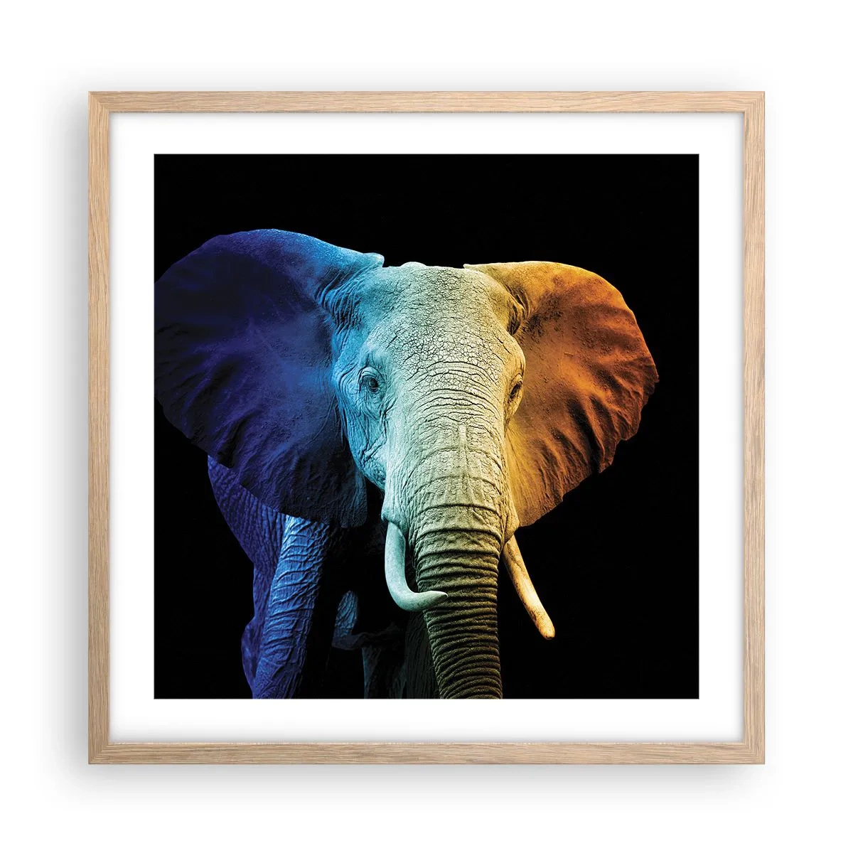 Poster în ramă de stejar deschis - Excentric, nu ciudat - 50x50 cm