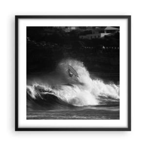 Poster în ramă neagră - Provocare acceptată! - 50x50 cm