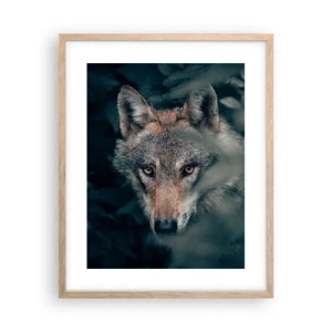 Poster în ramă de stejar deschis - Vânător - 40x50 cm