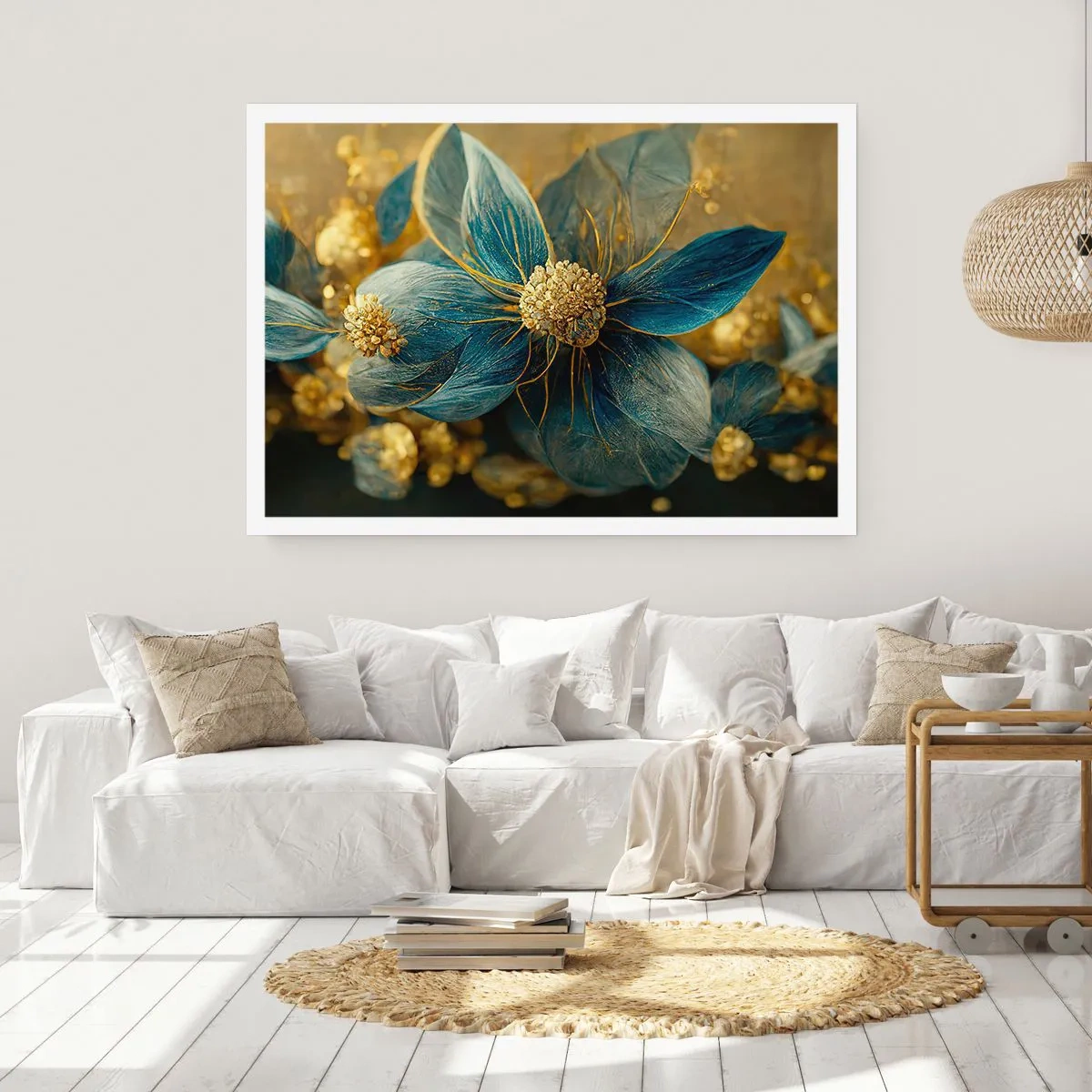 Poster - Floare cu aur - 100x70 cm