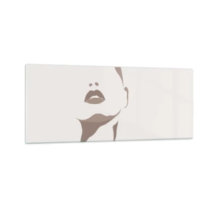 Tablou pe sticlă - Creată din lumină și umbră - 100x40 cm