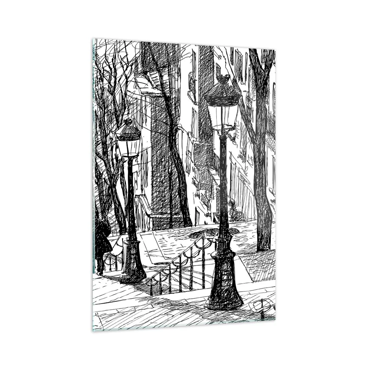Tablou pe sticlă - Poveste de dragoste sau poveste de groază? - 50x70 cm