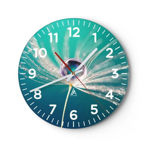 Ceas de perete - Ceas pe sticlă - Moment mistic - 40x40 cm