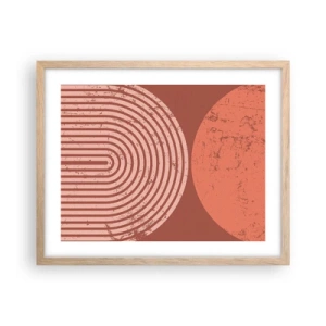 Poster în ramă de stejar deschis - Relație strânsă - 50x40 cm