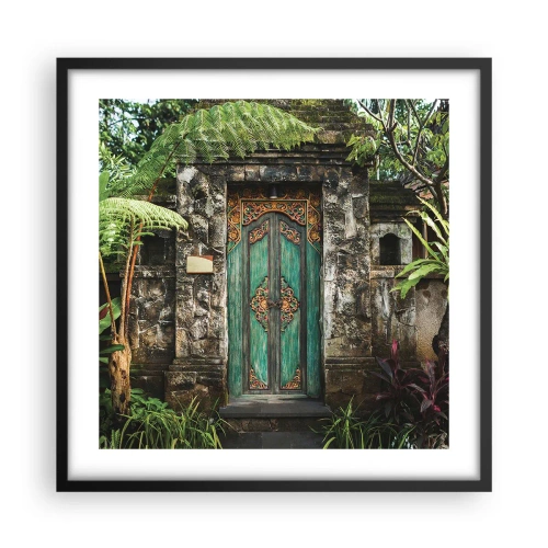 Poster în ramă neagră - O ușă către o lume exotică - 50x50 cm