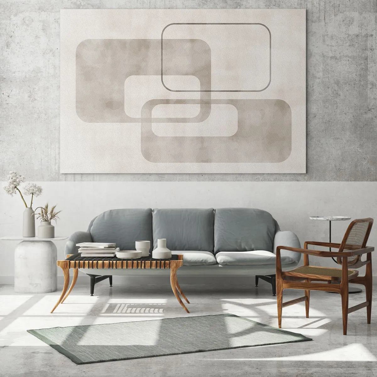 Tablou pe sticlă - Fuga geometrică - 120x80 cm