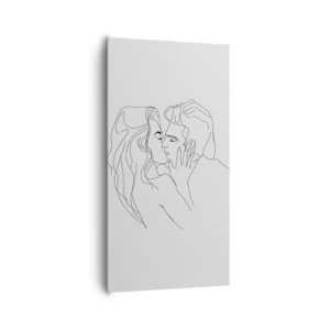 Tablou pe pânză - Cu aceeași linie - 65x120 cm