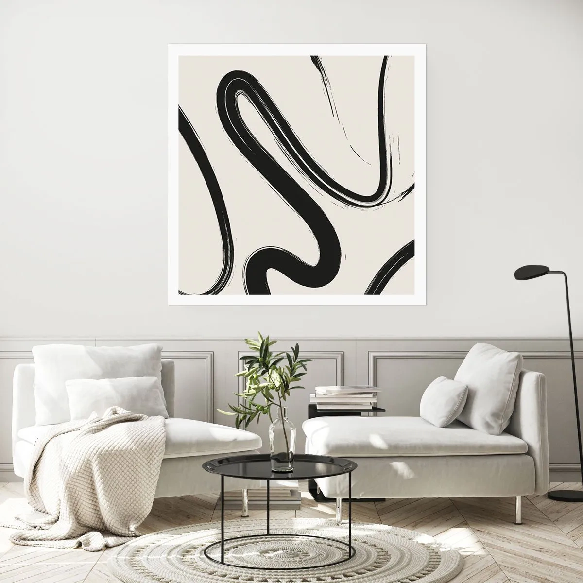 Poster - Capriciu în alb și negru - 40x40 cm