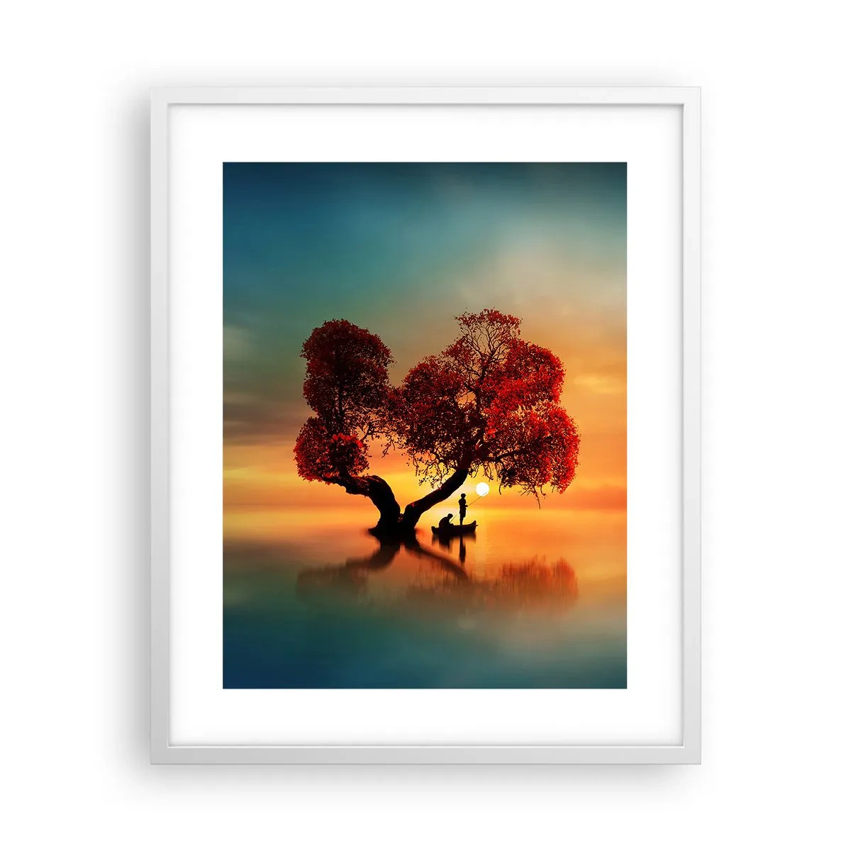 Poster în ramă albă - Lume îndepărtată și tăcută - 40x50 cm