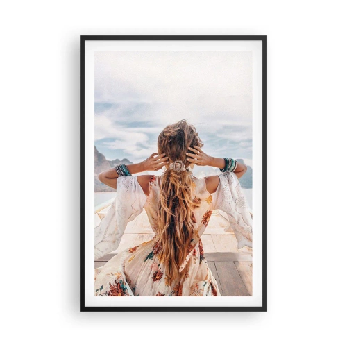 Poster în ramă neagră - Pe drumul spre fericire - 61x91 cm