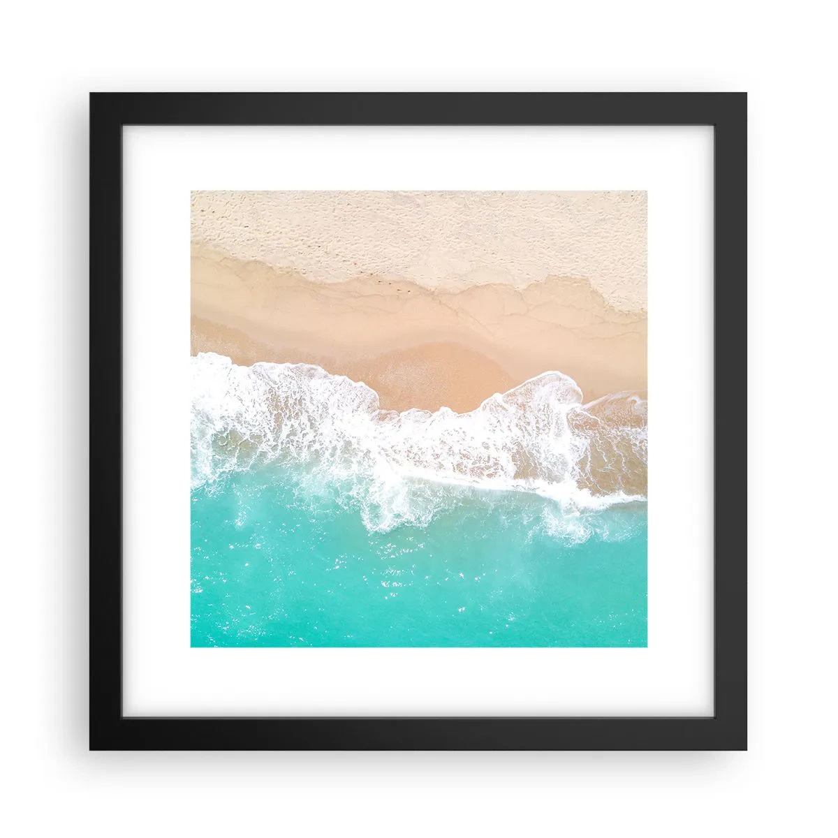 Poster în ramă neagră - Atingere mângâietoare - 30x30 cm