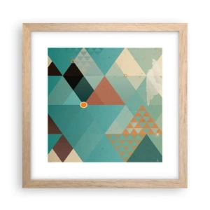 Poster în ramă de stejar deschis - Unitatea multiplicității, multiplicitatea unității - 30x30 cm