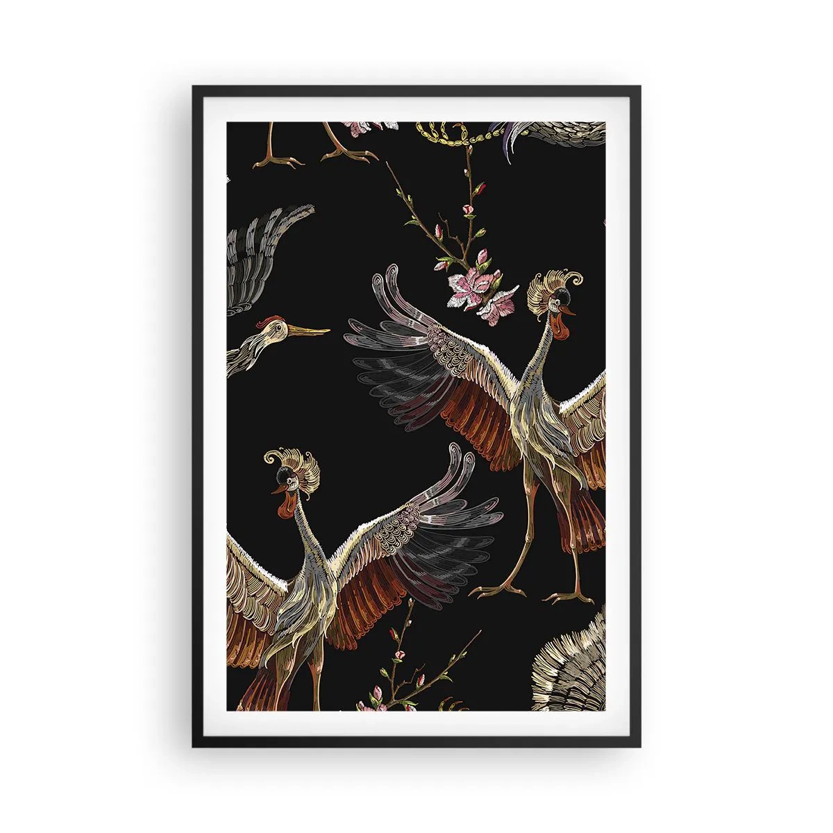 Poster în ramă neagră - Pasăre de basm - 61x91 cm