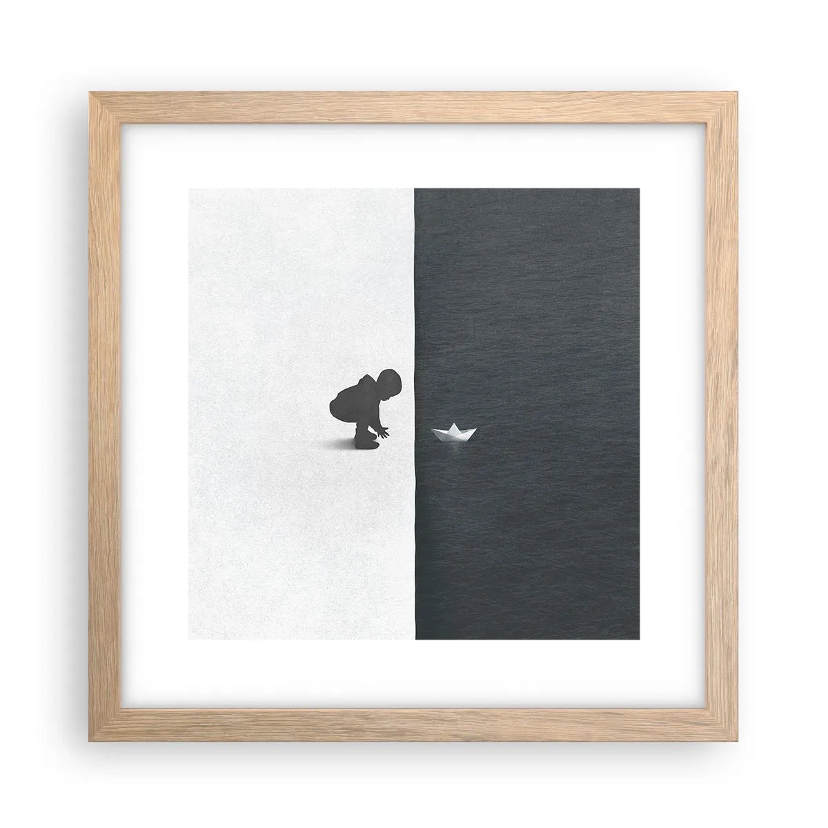 Poster în ramă de stejar deschis - Marea expediție - 30x30 cm