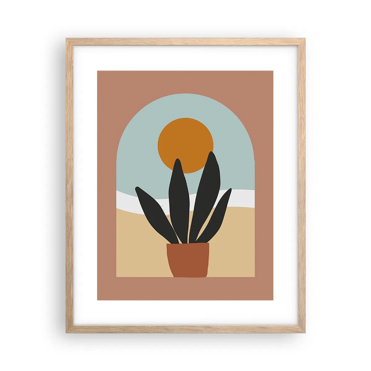 Poster în ramă de stejar deschis - Bucurii mici - 40x50 cm