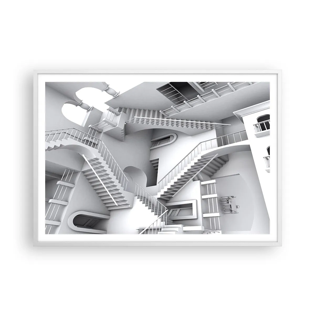 Poster în ramă albă - Paradoxurile spațiului - 100x70 cm