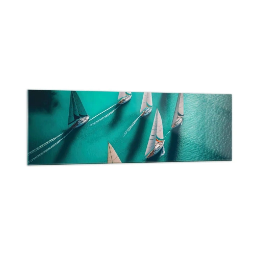 Tablou pe sticlă - Cursa cu vântul - 160x50 cm
