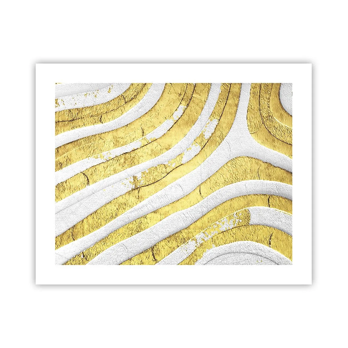 Poster - Compoziția în alb și auriu - 50x40 cm