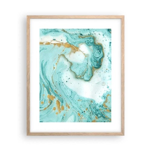 Poster în ramă de stejar deschis - Sub marele val al perioadei Edo - 40x50 cm