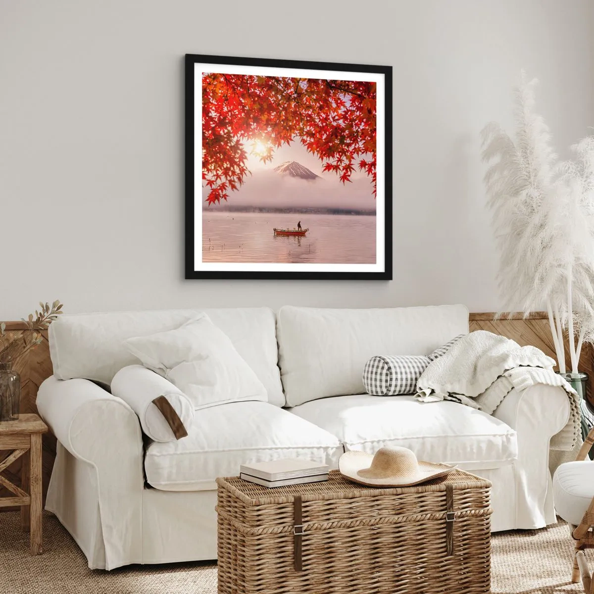 Poster în ramă neagră - În stil japonez - 60x60 cm