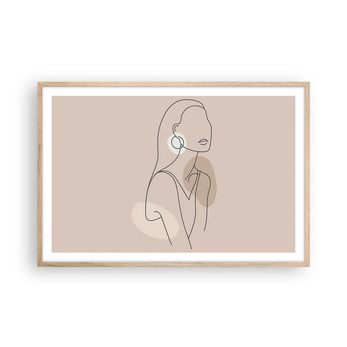 Poster în ramă de stejar deschis - Icoana fecioarei - 91x61 cm