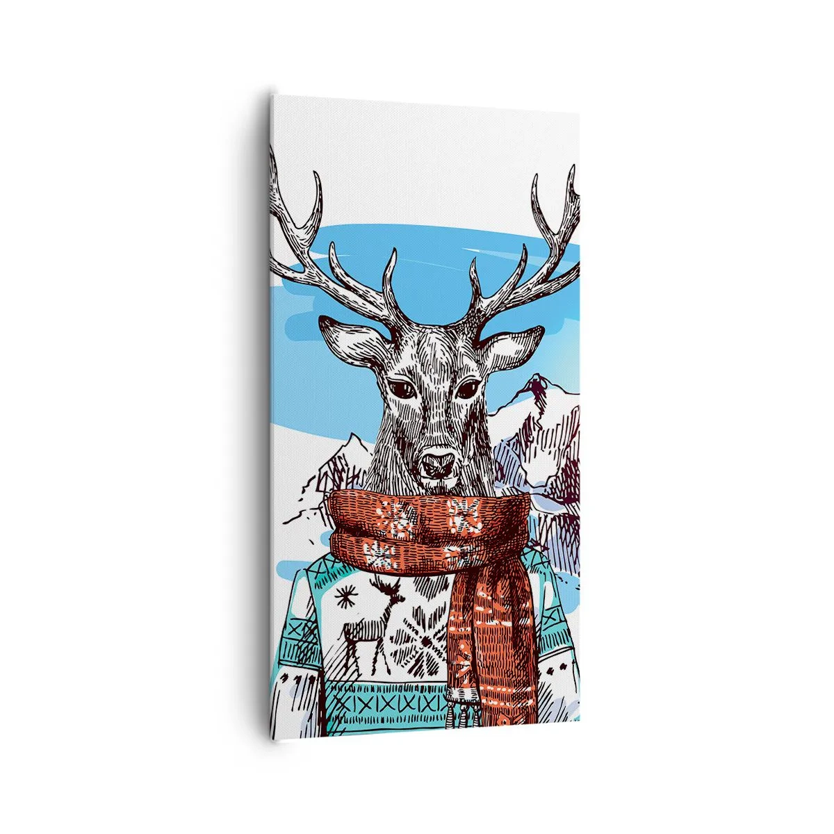 Tablou pe pânză - Nici măcar un cerb nu îngheață  - 65x120 cm